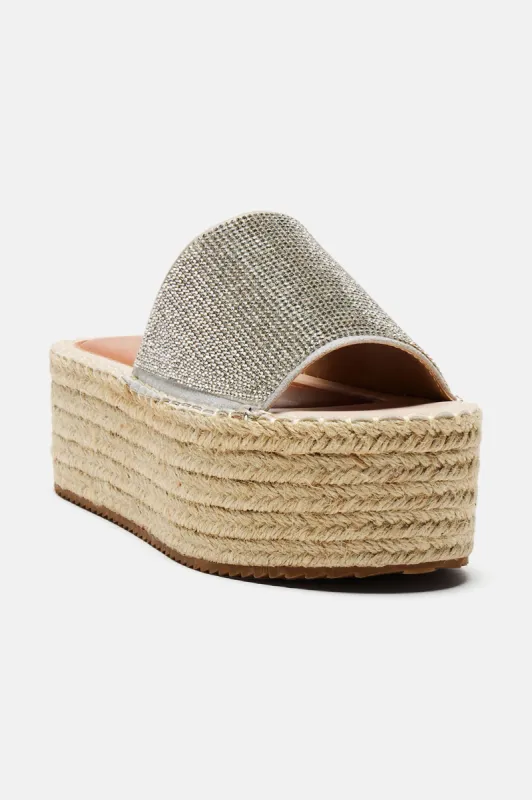 Count Me In Flatform Sandals - Silver sold by Fashion Nova