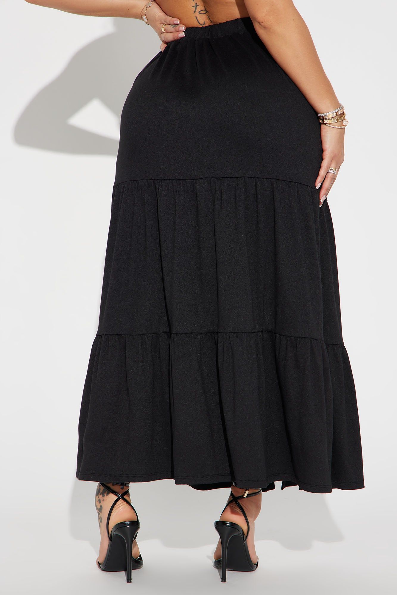 Sometimes I'm Sweet Tiered Maxi Skirt - Black sold by Fashion Nova product image thumbnail 3