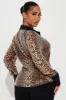 Gianna Leopard Sequin Shirt - Leopard sold by Fashion Nova