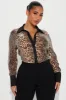 Gianna Leopard Sequin Shirt - Leopard sold by Fashion Nova