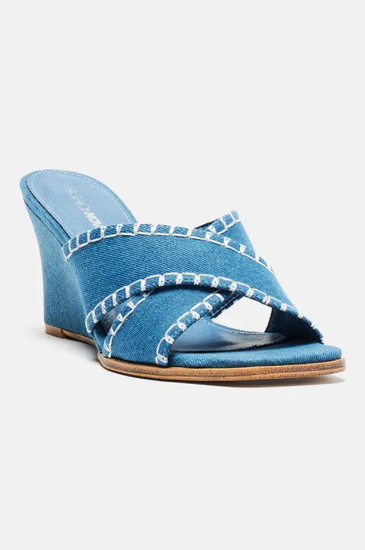 Heads Up Wedges - Blue sold by Fashion Nova