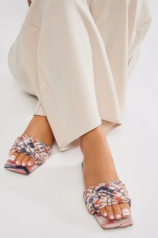 Breanne Flat Sandals - Multi Color sold by Fashion Nova