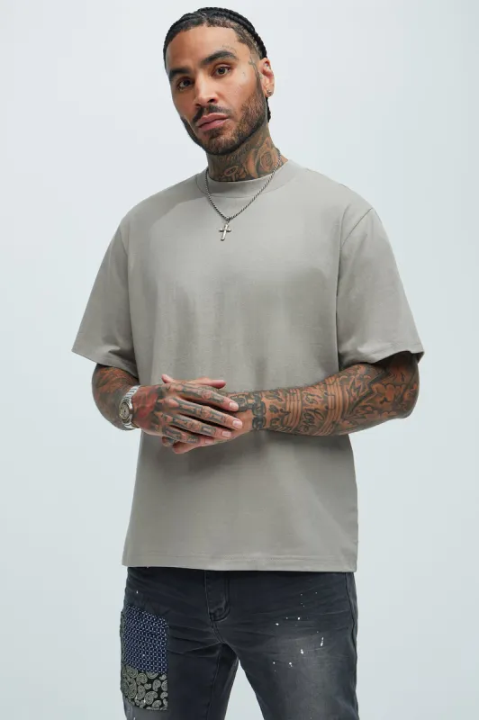 Oversized Heavyweight Short Sleeve Tee - Taupe sold by Fashion Nova