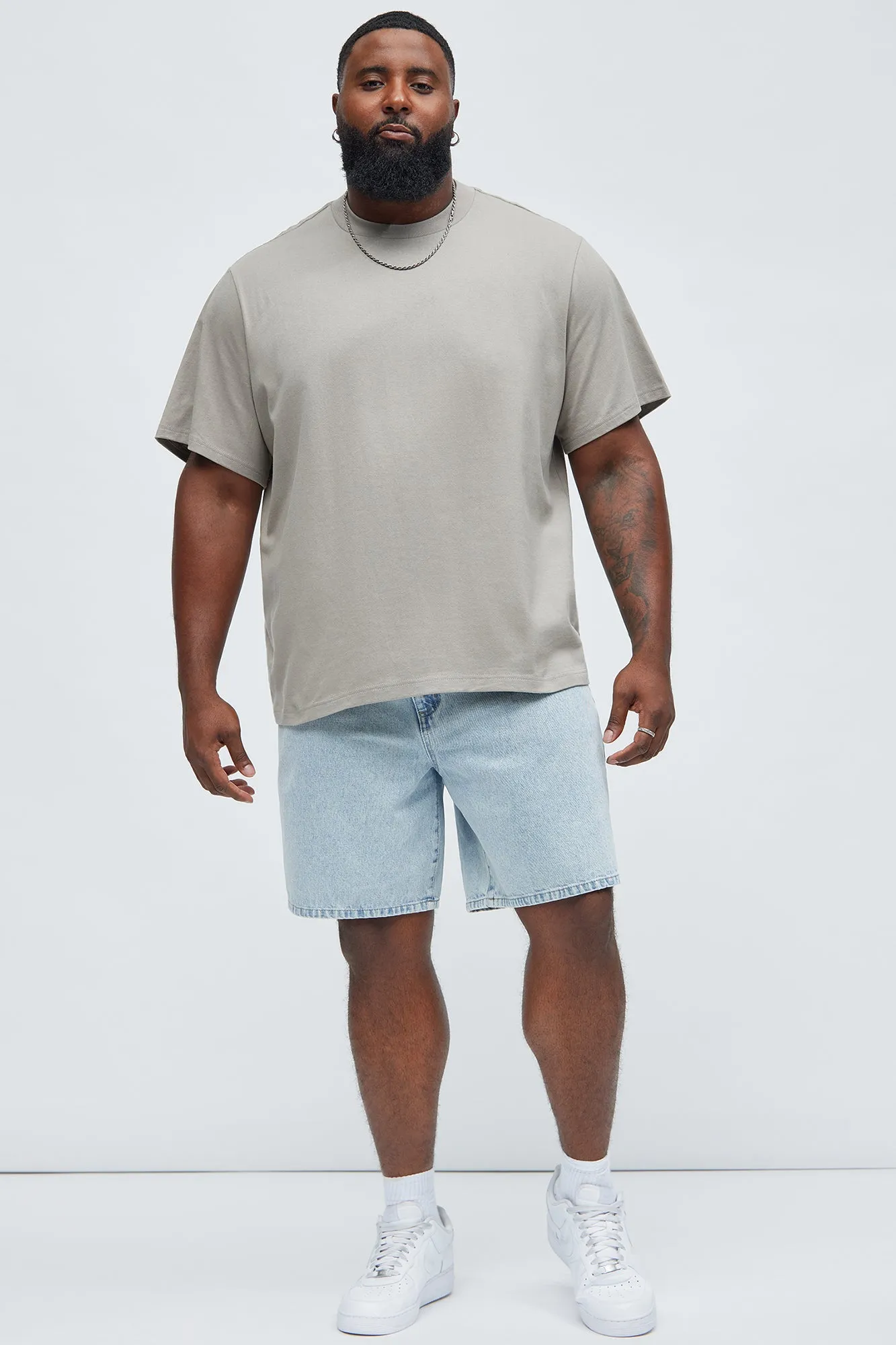 Oversized Heavyweight Short Sleeve Tee - Taupe sold by Fashion Nova product image thumbnail 5
