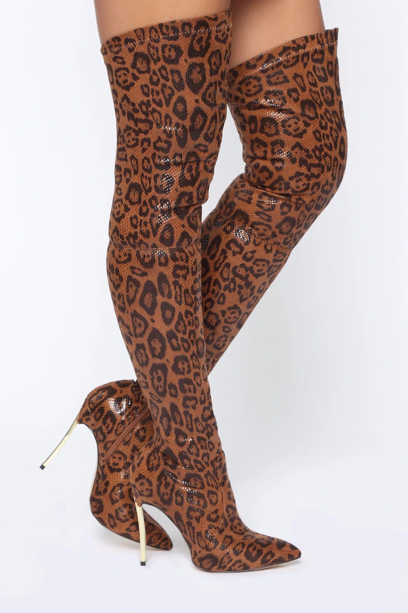 Go Get it Girl Heeled Boots - Leopard sold by Fashion Nova