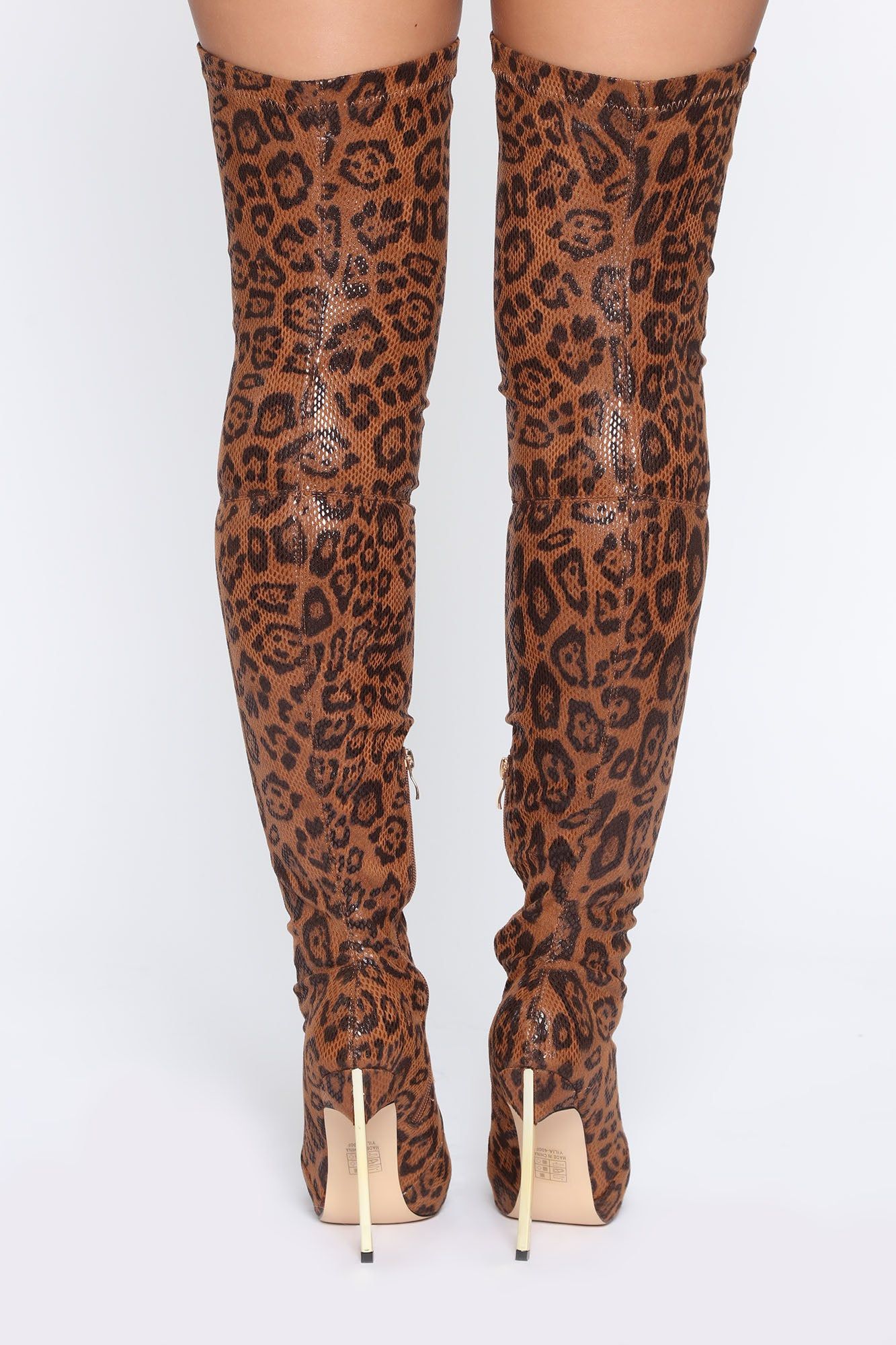 Go Get it Girl Heeled Boots - Leopard sold by Fashion Nova product image thumbnail 4