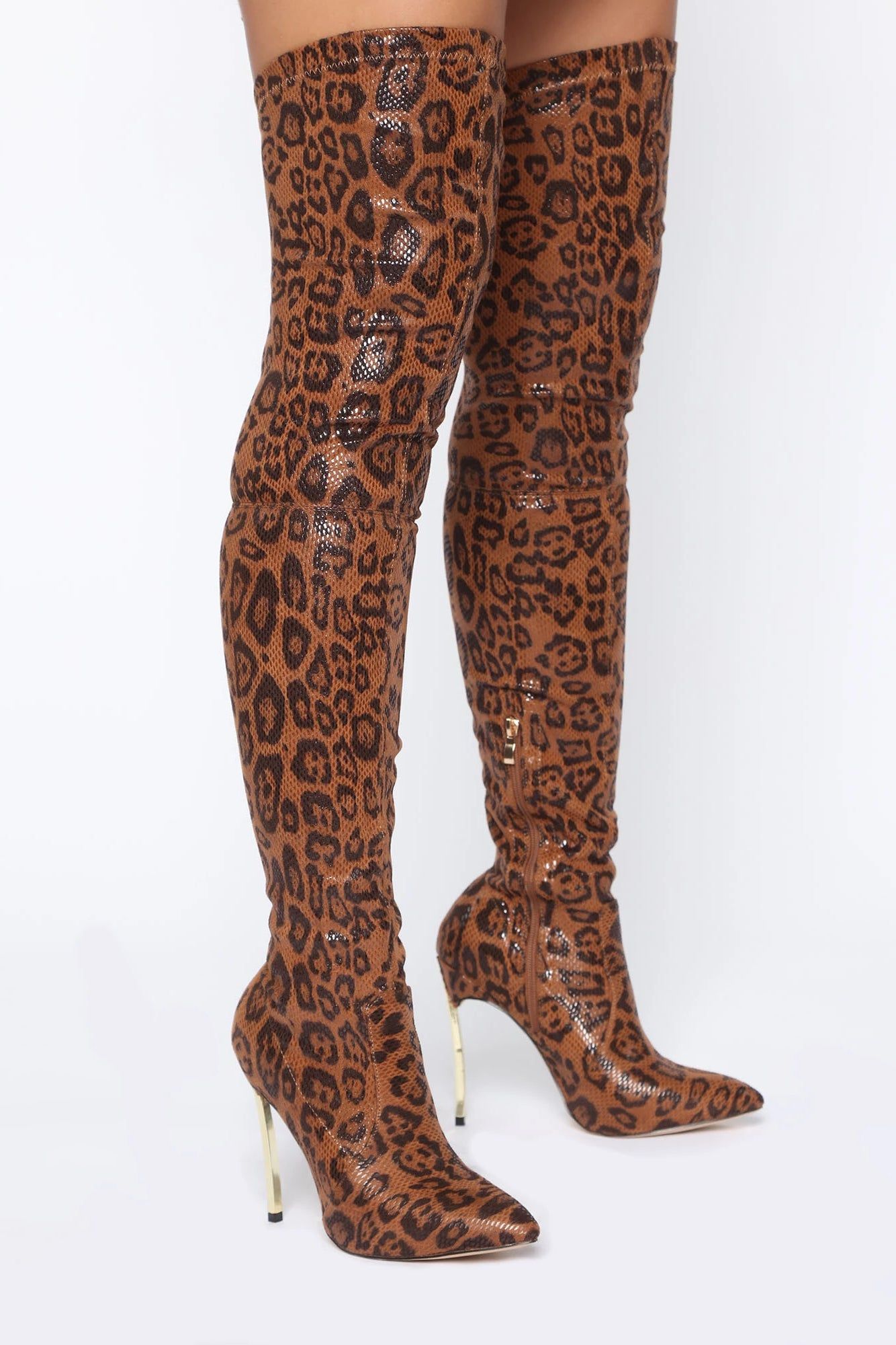 Go Get it Girl Heeled Boots - Leopard sold by Fashion Nova product image thumbnail 3