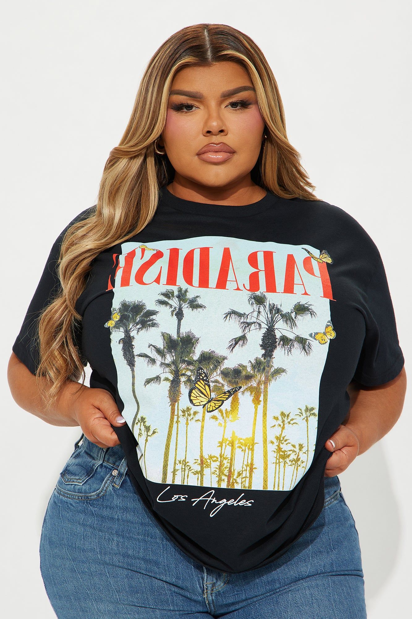 LA Paradise Short Sleeve Tee - Black sold by Fashion Nova product image thumbnail 4