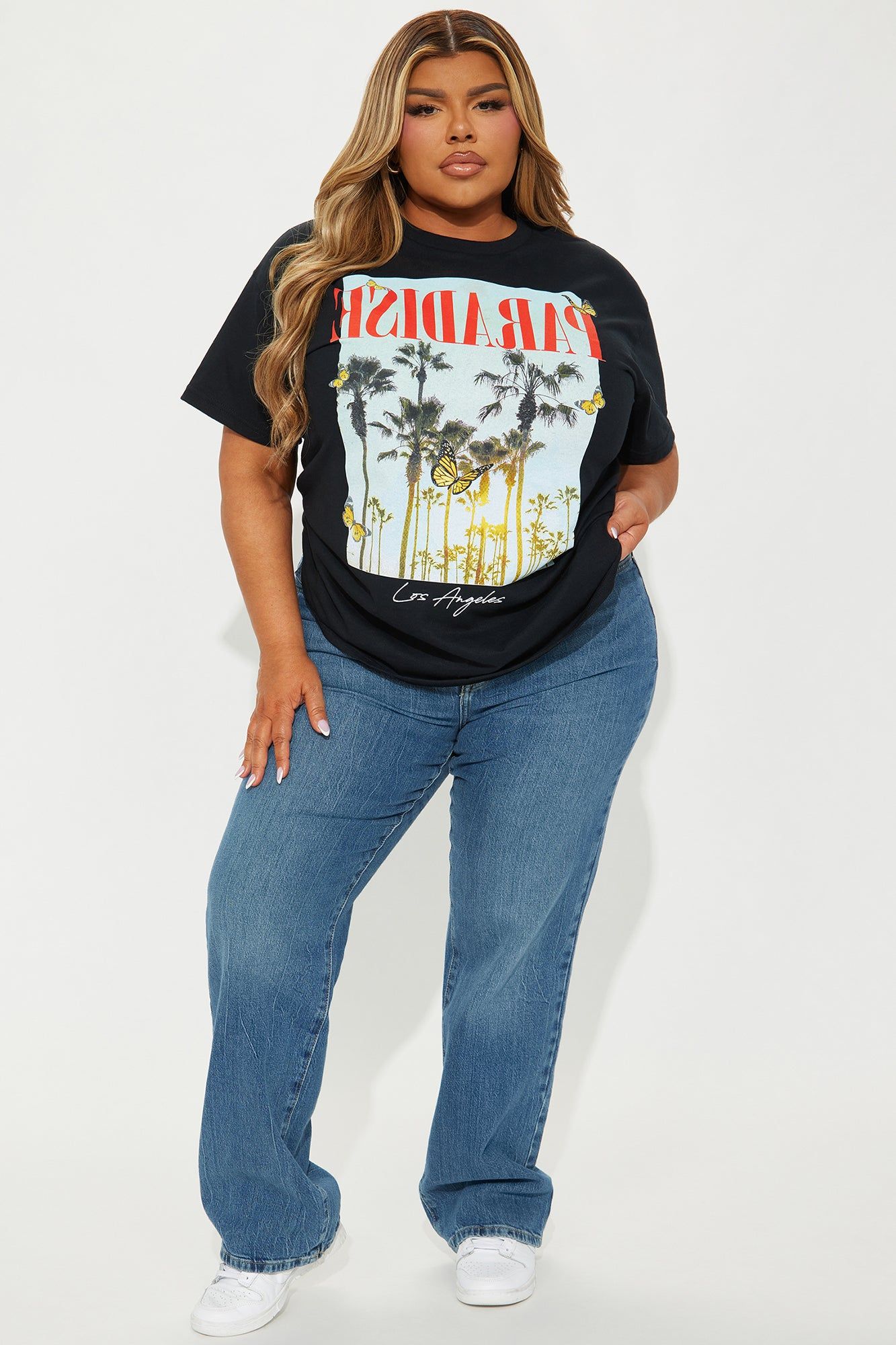 LA Paradise Short Sleeve Tee - Black sold by Fashion Nova product image thumbnail 5