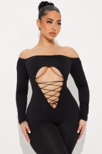 No Surprise Jumpsuit - Black sold by Fashion Nova