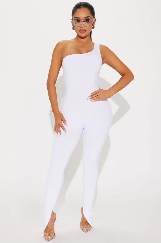Jeni Snatched Jumpsuit - White sold by Fashion Nova