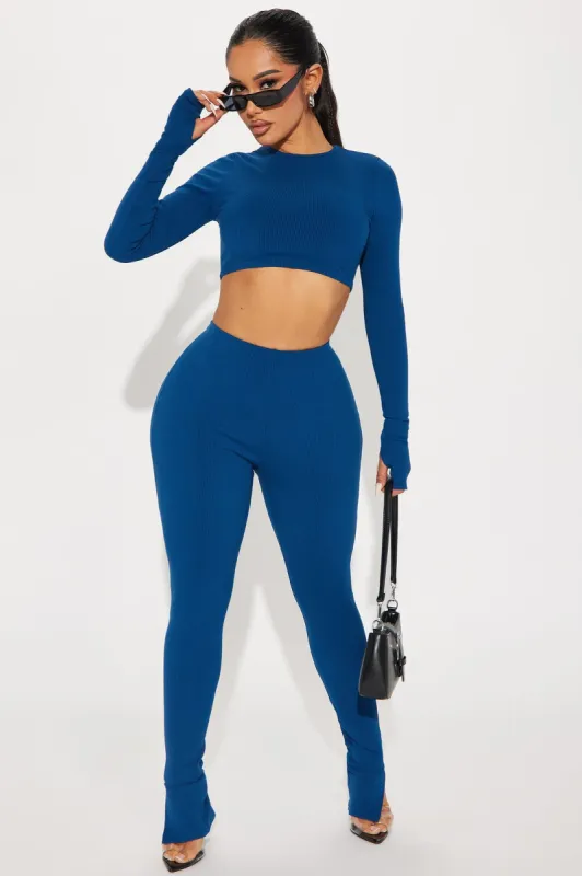 Pia Snatched Pant Set - Navy sold by Fashion Nova