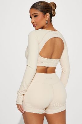 Circuit Elevate Active Long Sleeve Top - Sand sold by Fashion Nova