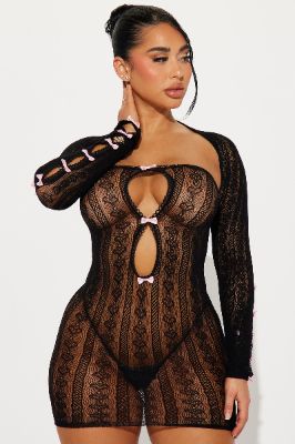 Not So Innocent Bodystocking - Black sold by Fashion Nova