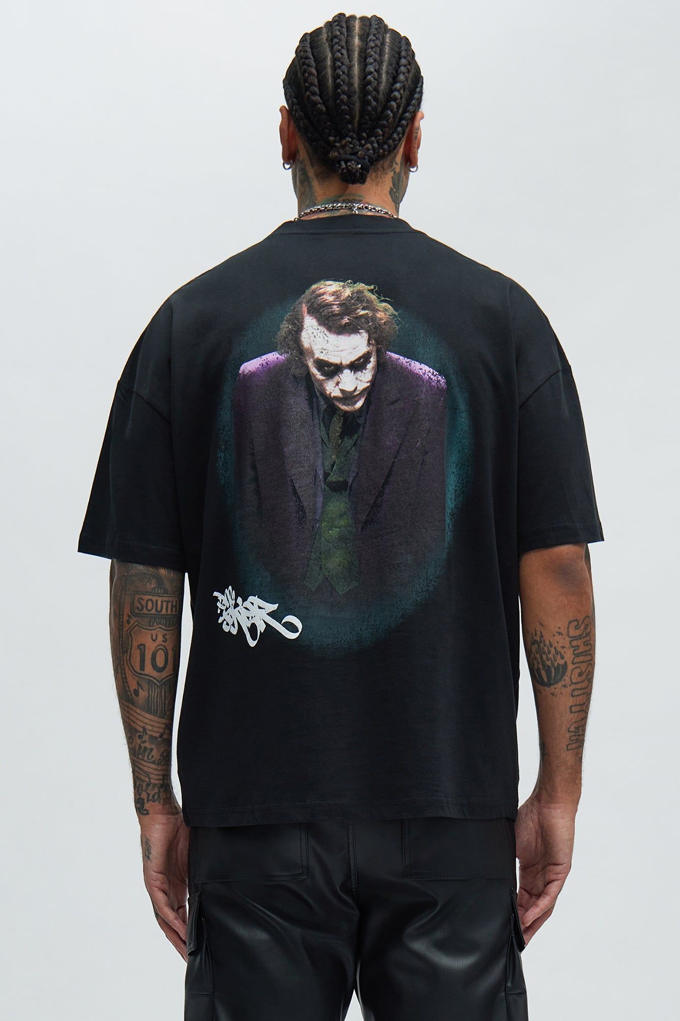 Joker Always Smiling Oversized Short Sleeve Tee - Black sold by Fashion Nova