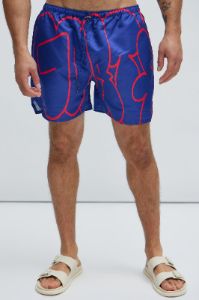 The Big G Swim Trunks - Navy sold by Fashion Nova