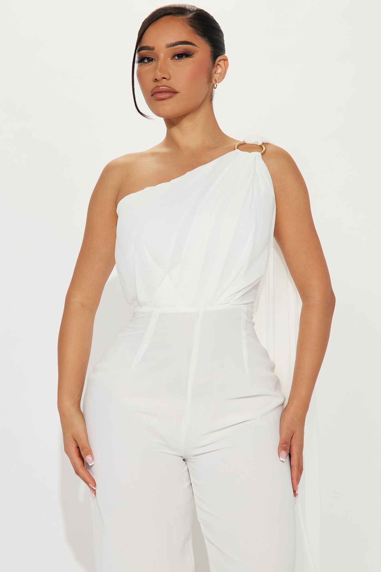 Claudia Chiffon Jumpsuit - White sold by Fashion Nova product image thumbnail 2