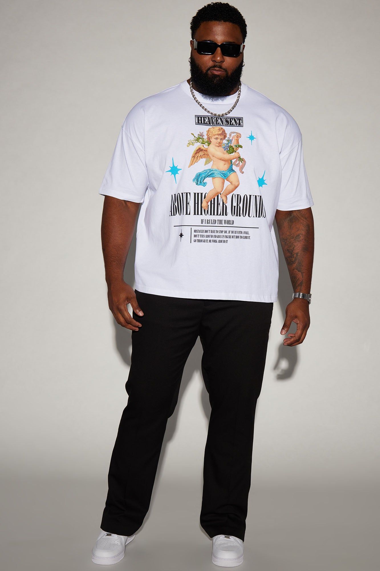 Above Higher Ground Oversized Short Sleeve Tee - White sold by Fashion Nova product image thumbnail 5