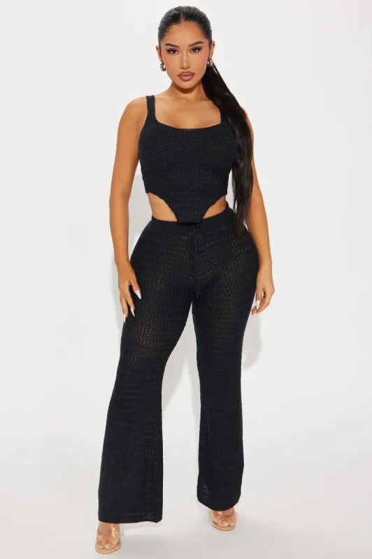 Carol Crochet Pant Set - Black sold by Fashion Nova