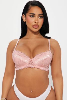 Showing Off Extreme Push Up Lace Bra - Blush sold by Fashion Nova