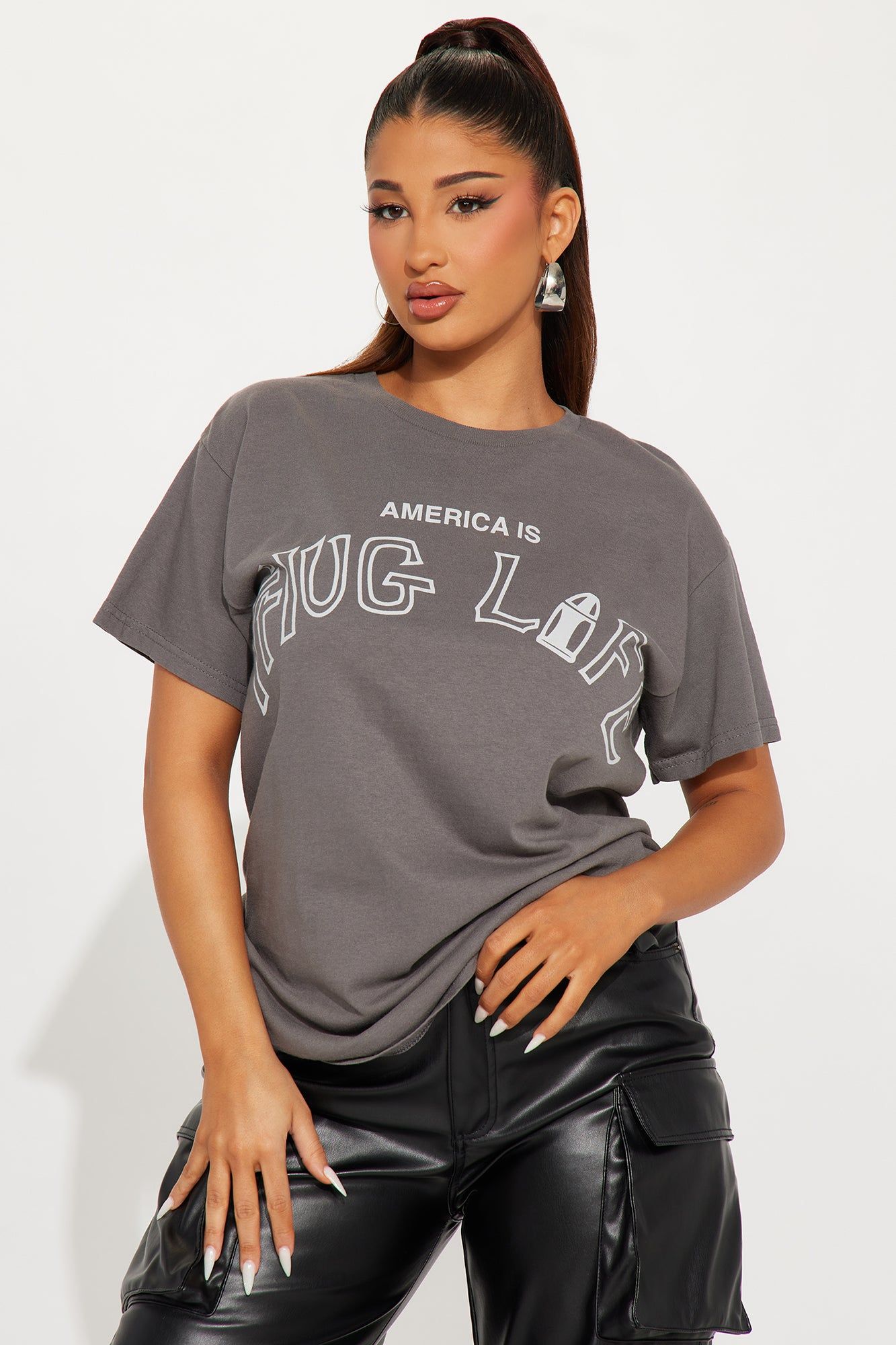 Tupac America's Most Wanted Washed Tee - Charcoal sold by Fashion Nova product image thumbnail 3