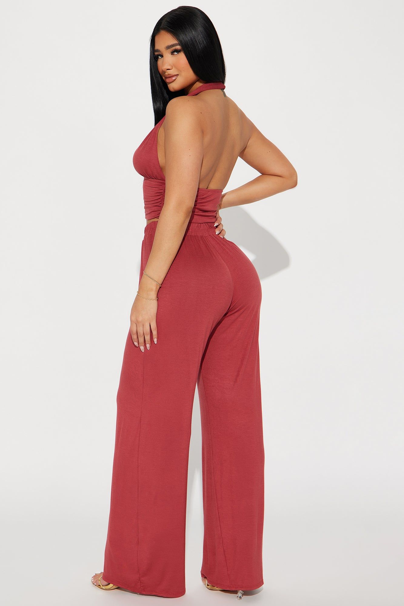 Demi Halter Pant Set - Rust sold by Fashion Nova product image thumbnail 3