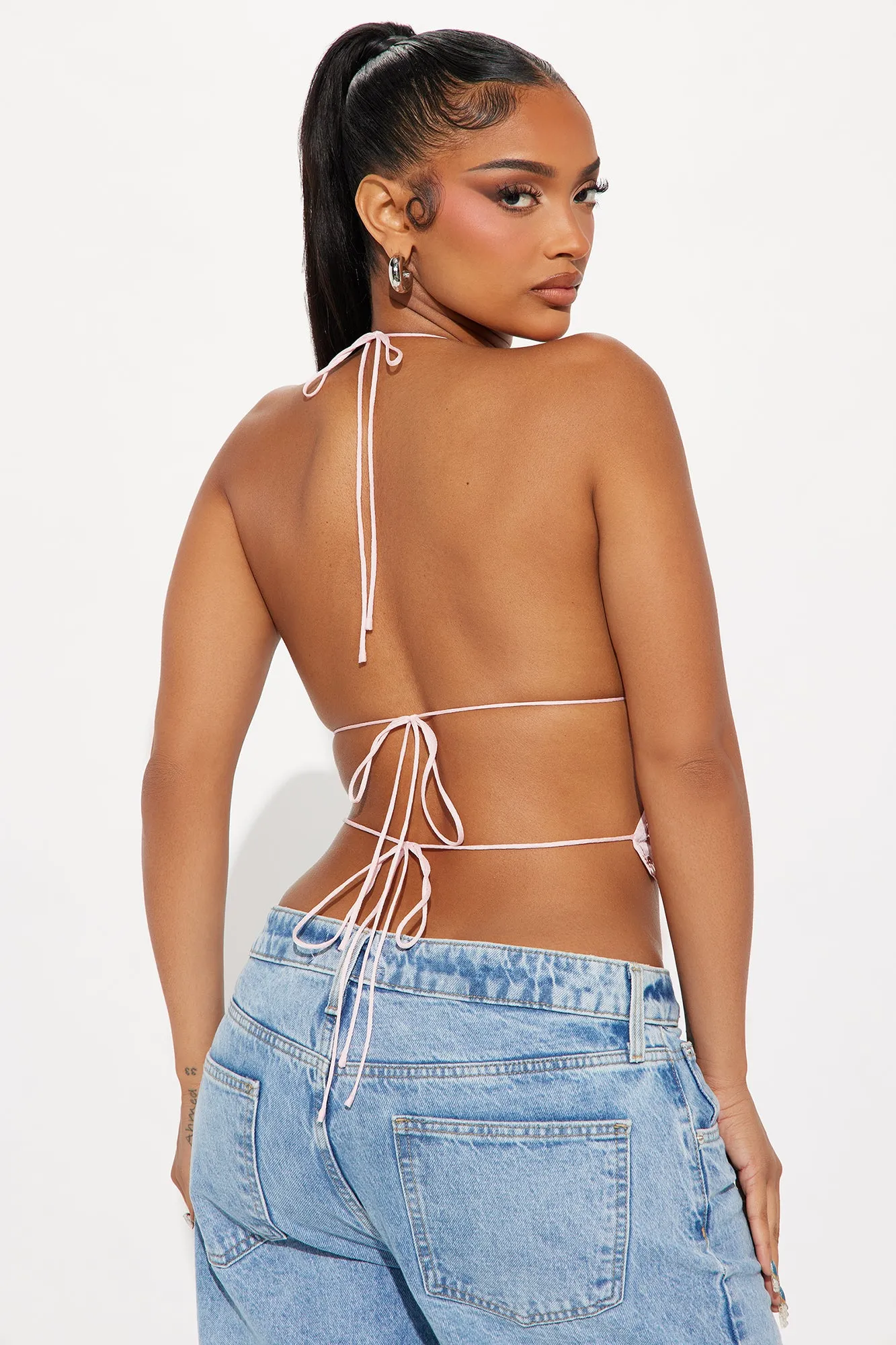 Marissa Sequin Butterfly Top - Pink sold by Fashion Nova product image thumbnail 4