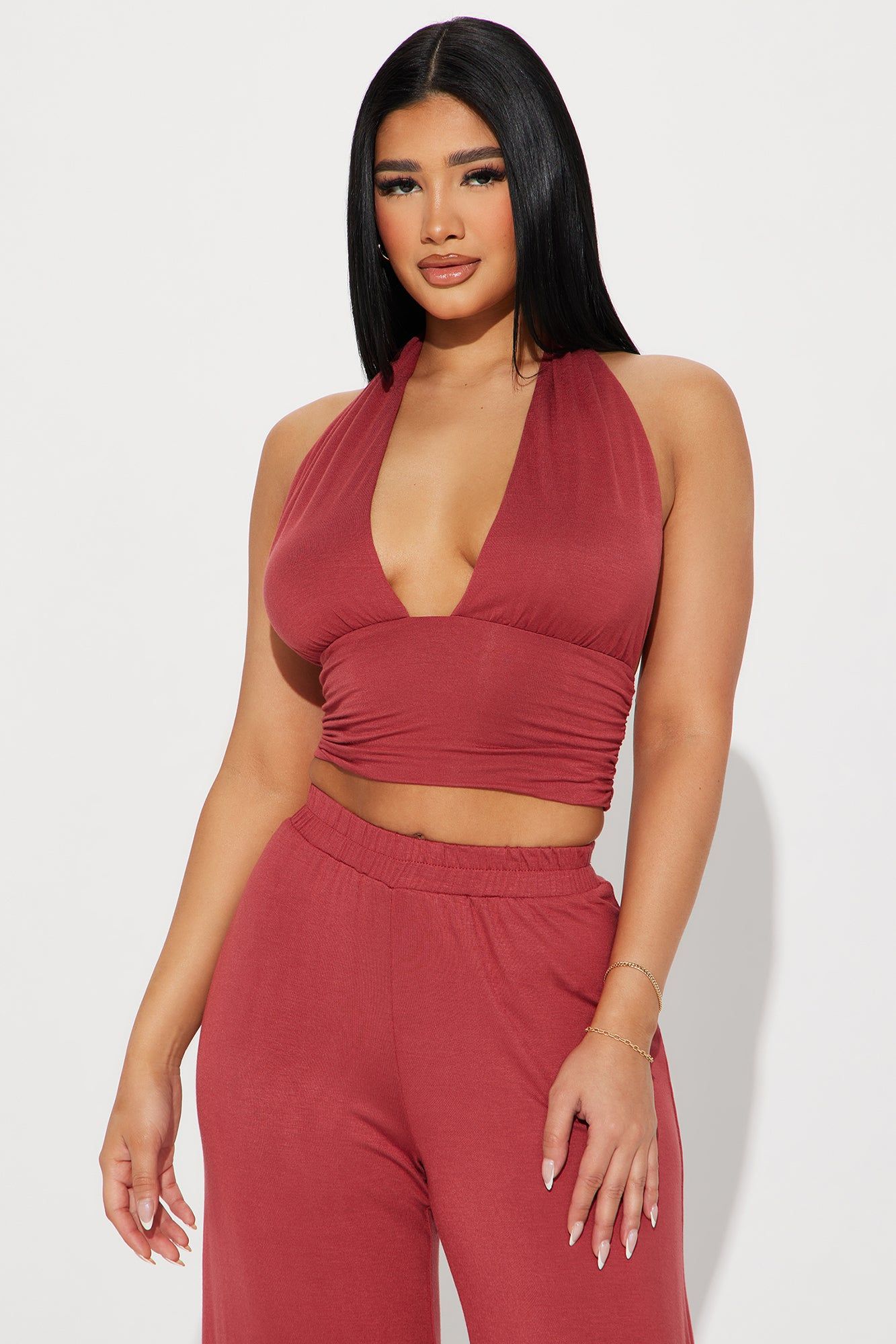 Demi Halter Pant Set - Rust sold by Fashion Nova product image thumbnail 2