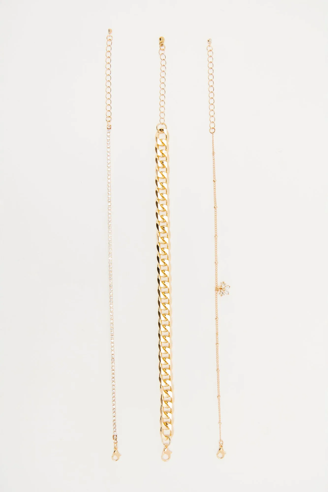 Little Rhinestone Bow Anklet Set - Gold sold by Fashion Nova product image thumbnail 2