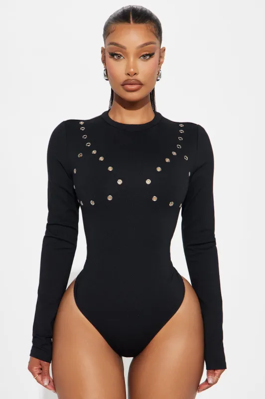 Holding On Bodysuit - Black sold by Fashion Nova