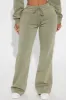 Candice Lounge Flare Pant - Olive sold by Fashion Nova