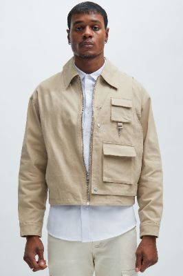 Protocol Boxy Jacket - Tan sold by Fashion Nova