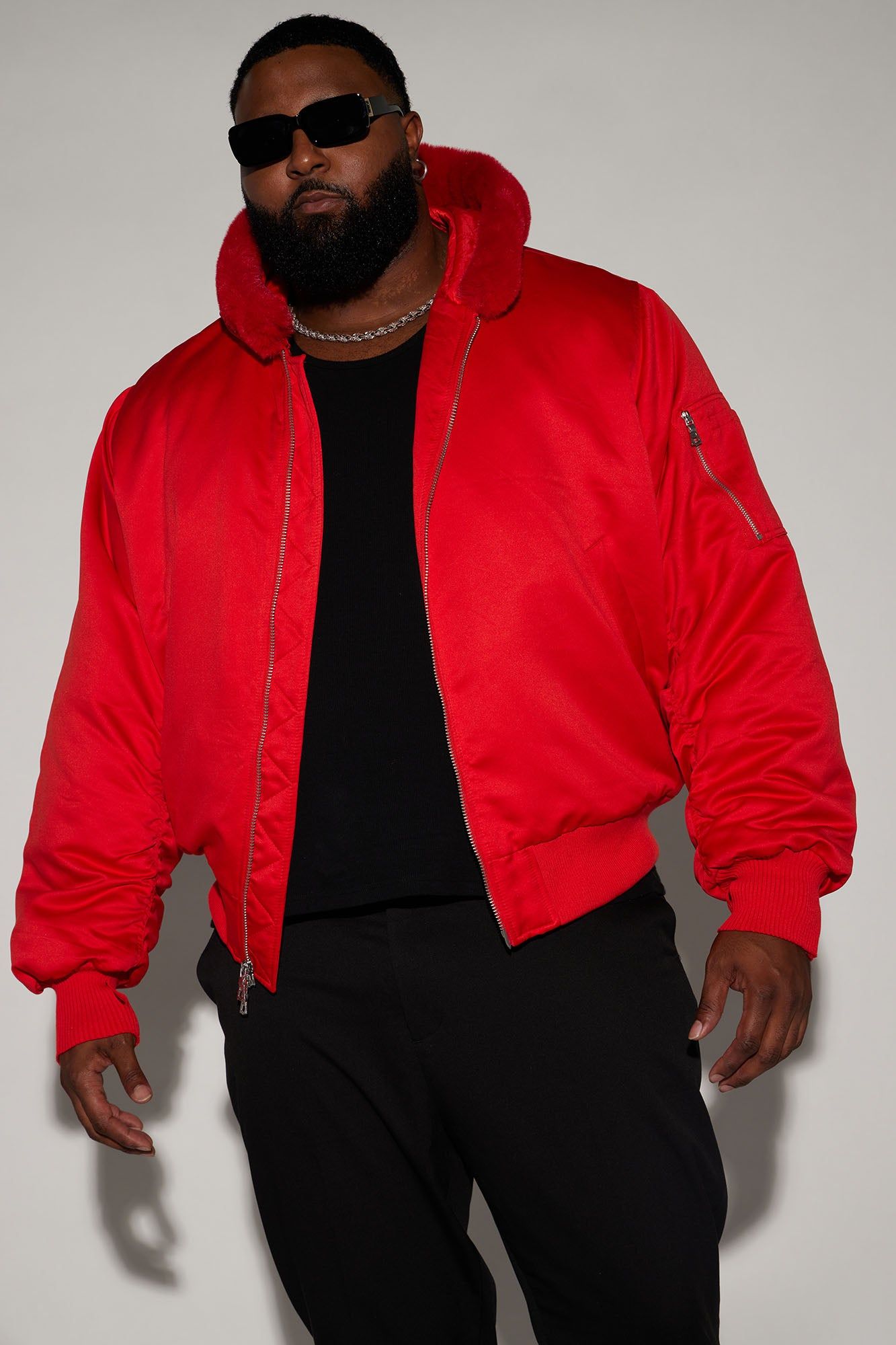 Overdrive Hooded Bomber Jacket - Red sold by Fashion Nova product image thumbnail 5