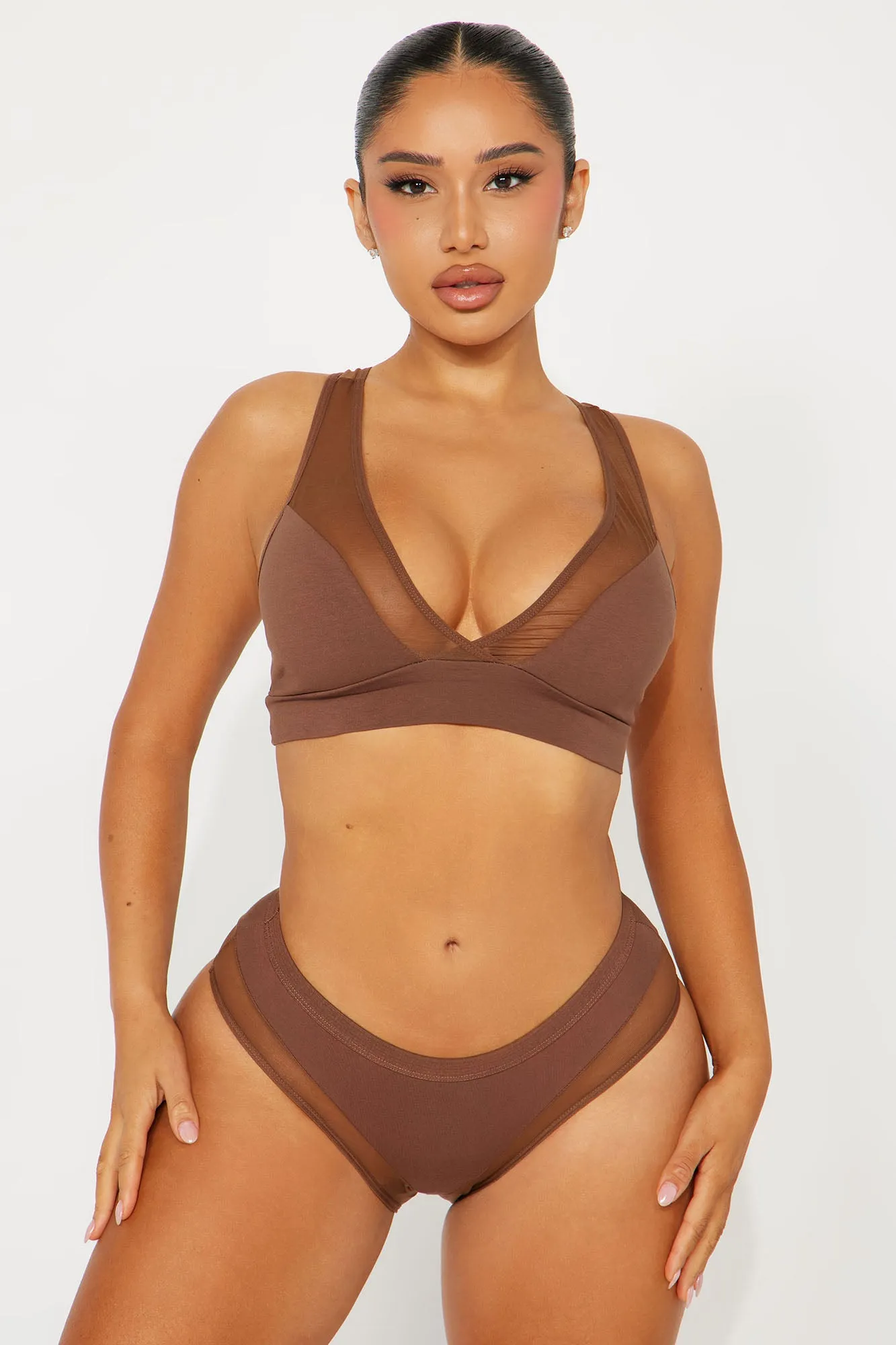 Weekend Vibe Mesh Bikini Panty - Chocolate sold by Fashion Nova product image thumbnail 2