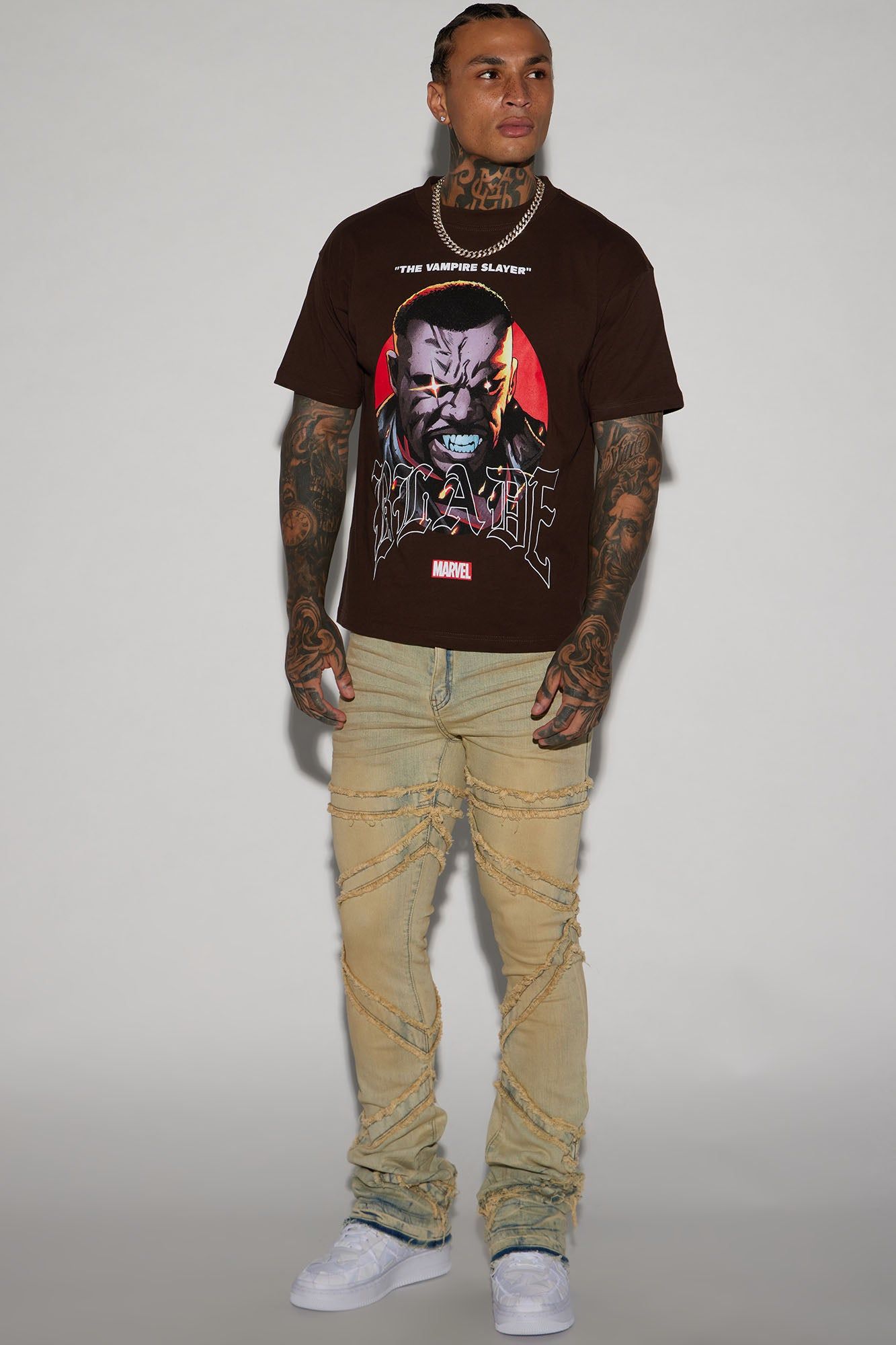 Blade Stay Angry Boxy Short Sleeve Tee - Brown sold by Fashion Nova product image thumbnail 3