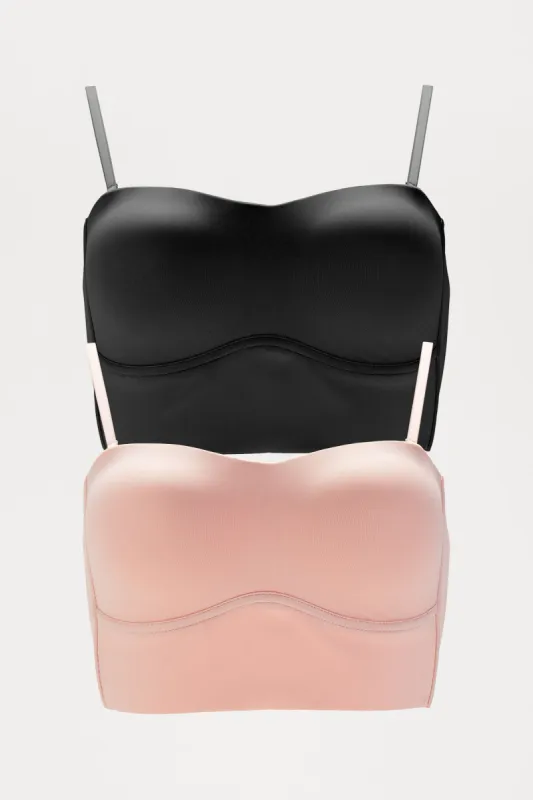 Too Smooth 2 Pack Bras - Black/combo sold by Fashion Nova