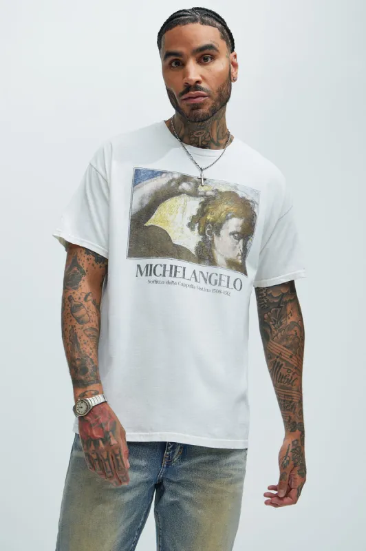 Michelangelo Short Sleeve Tee - Off White sold by Fashion Nova