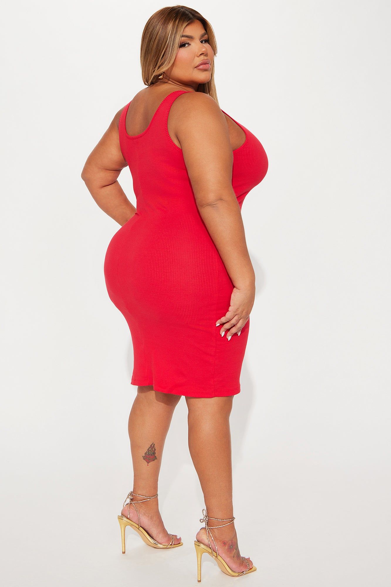 A Must Have Ribbed Midi Dress - Red sold by Fashion Nova product image thumbnail 3