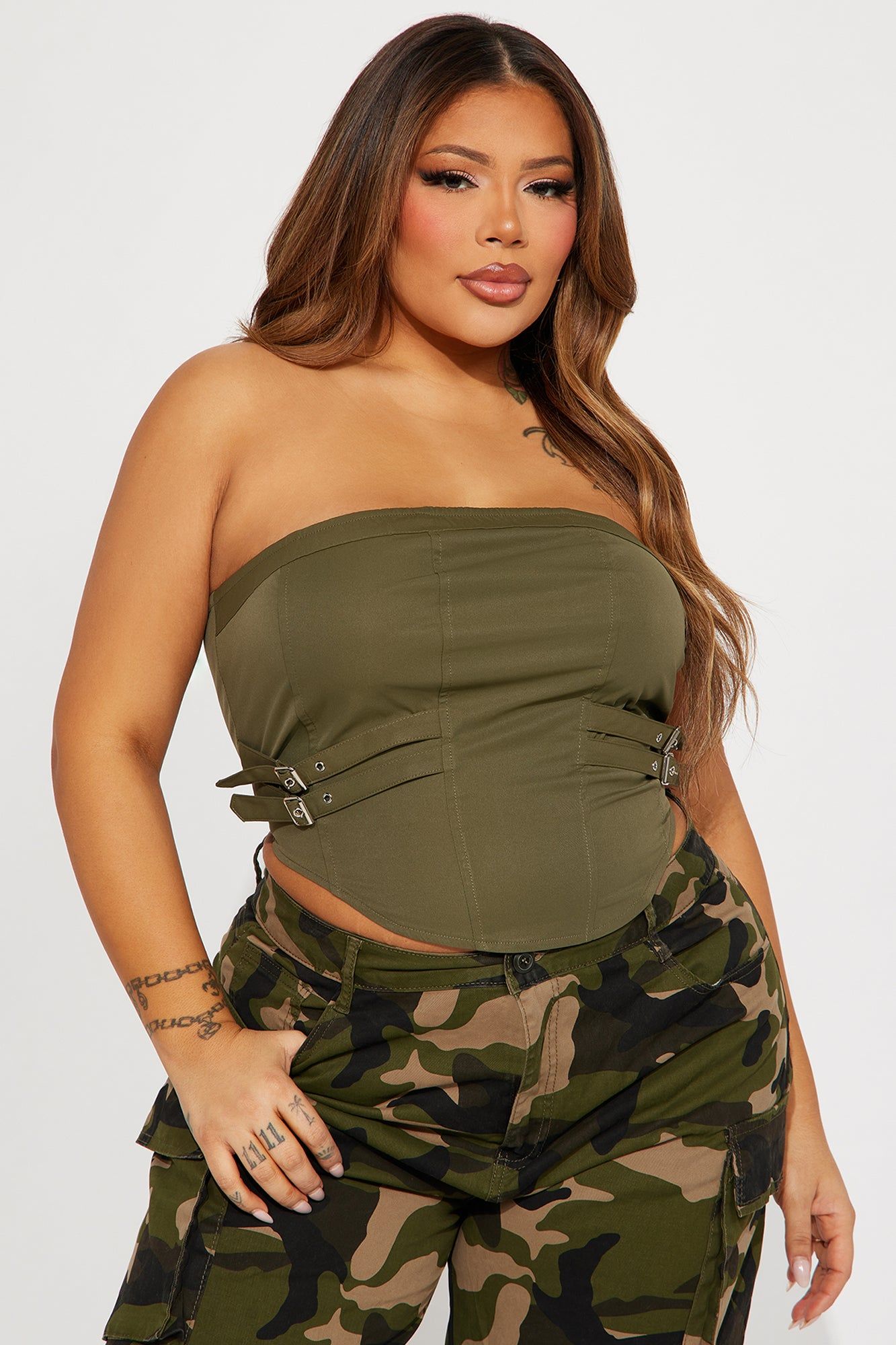 Put In Work Corset Top - Olive sold by Fashion Nova product image thumbnail 4