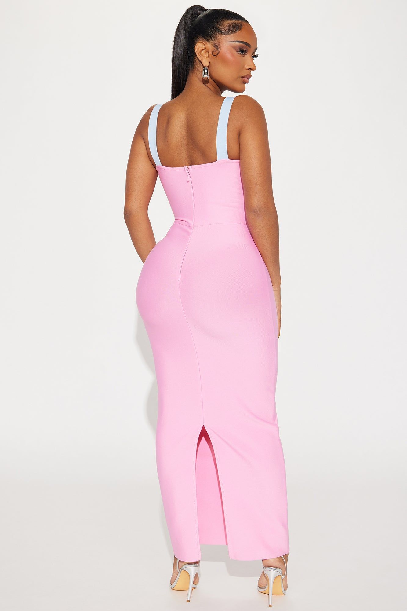 Amayah Bandage Maxi Dress - Pink/combo sold by Fashion Nova product image thumbnail 3