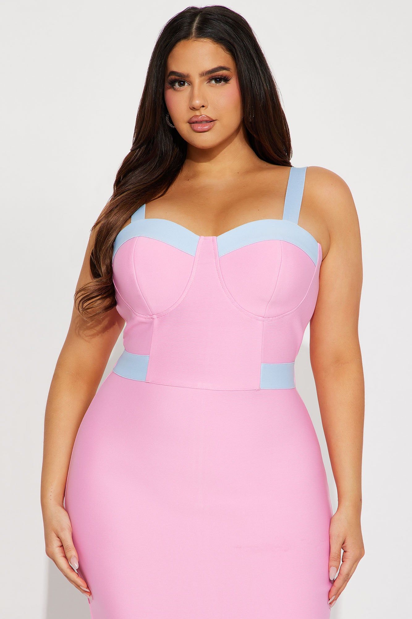Amayah Bandage Maxi Dress - Pink/combo sold by Fashion Nova product image thumbnail 5