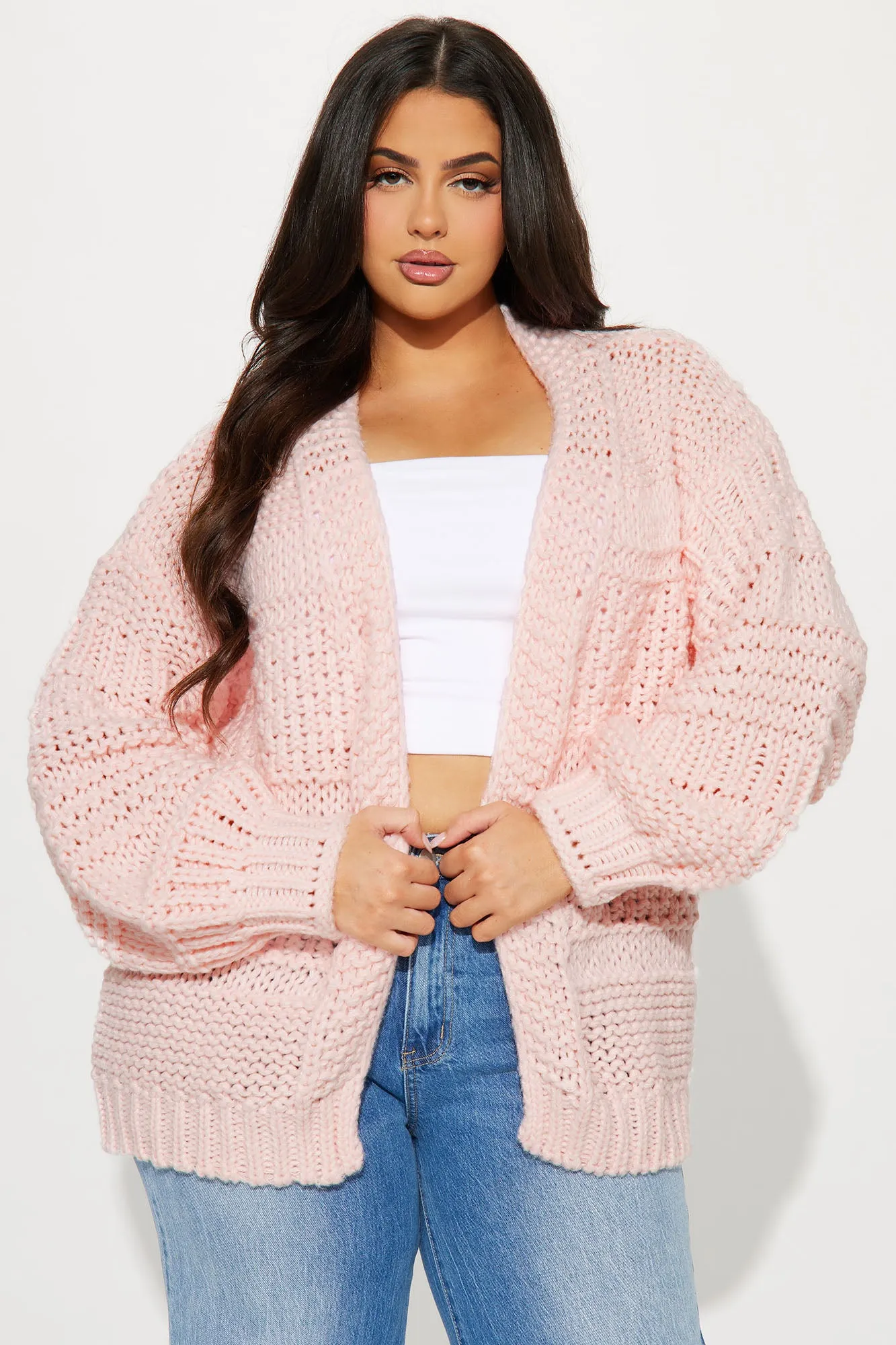 Izzy Chunky Knit Cardigan - Pink sold by Fashion Nova product image thumbnail 4