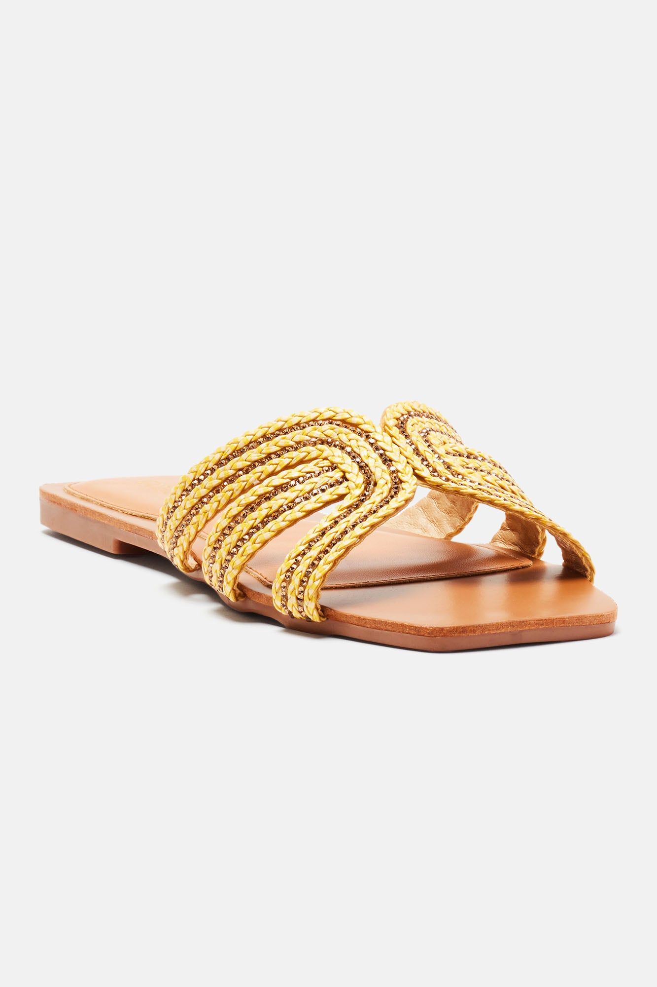 Rena Flat Sandals - Gold sold by Fashion Nova