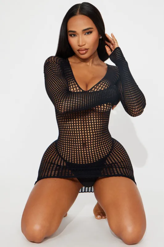 Give Me Your All Dress Bodystocking - Black sold by Fashion Nova