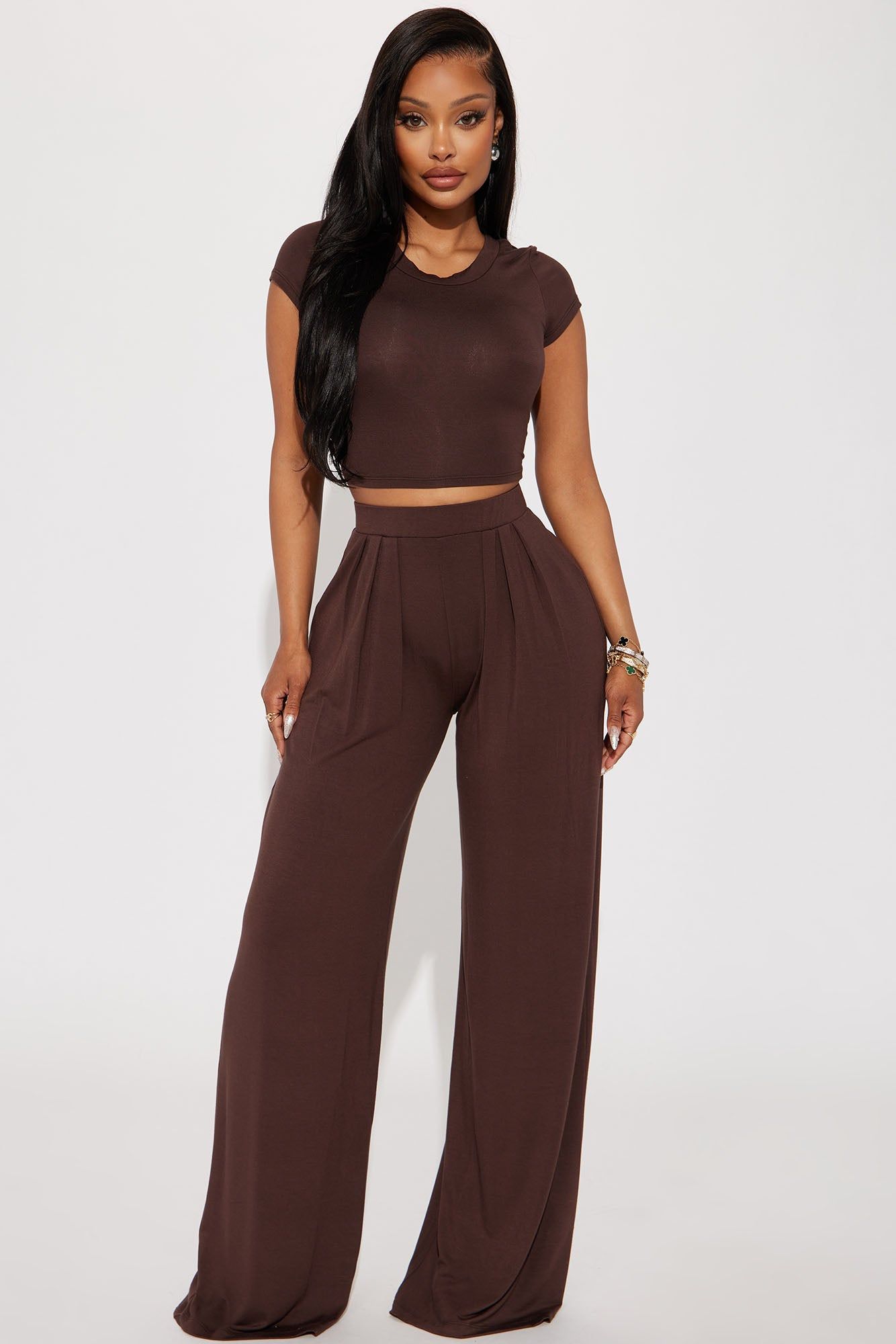Chosen One Pant Set - Brown sold by Fashion Nova