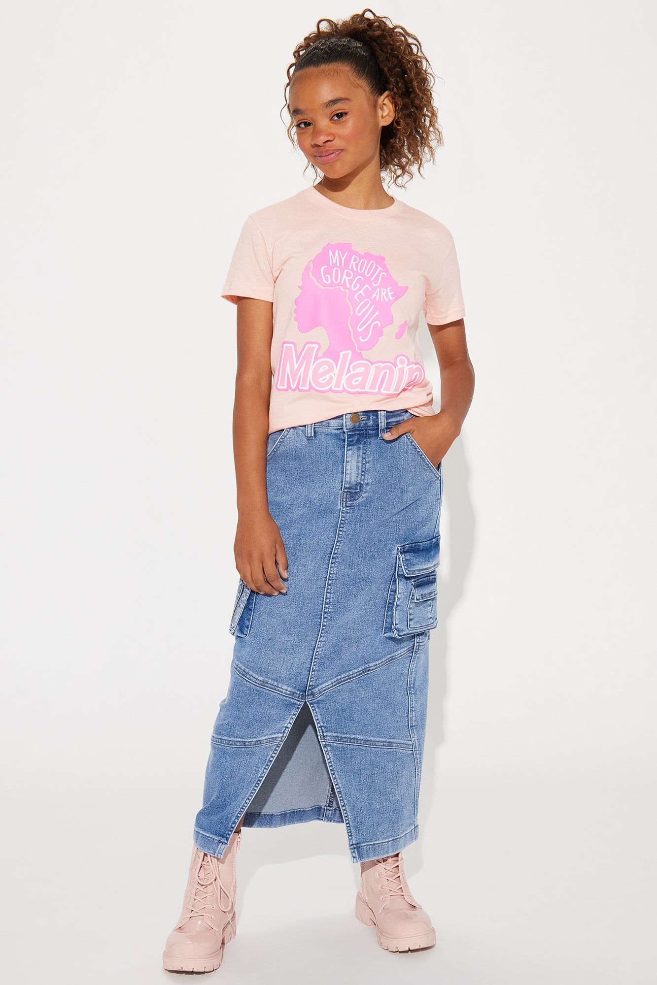 Mini Denim Cargo Maxi Skirt - Light Wash sold by Fashion Nova product image thumbnail 2