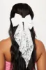 Tea Time Lace Hair Bow - White sold by Fashion Nova