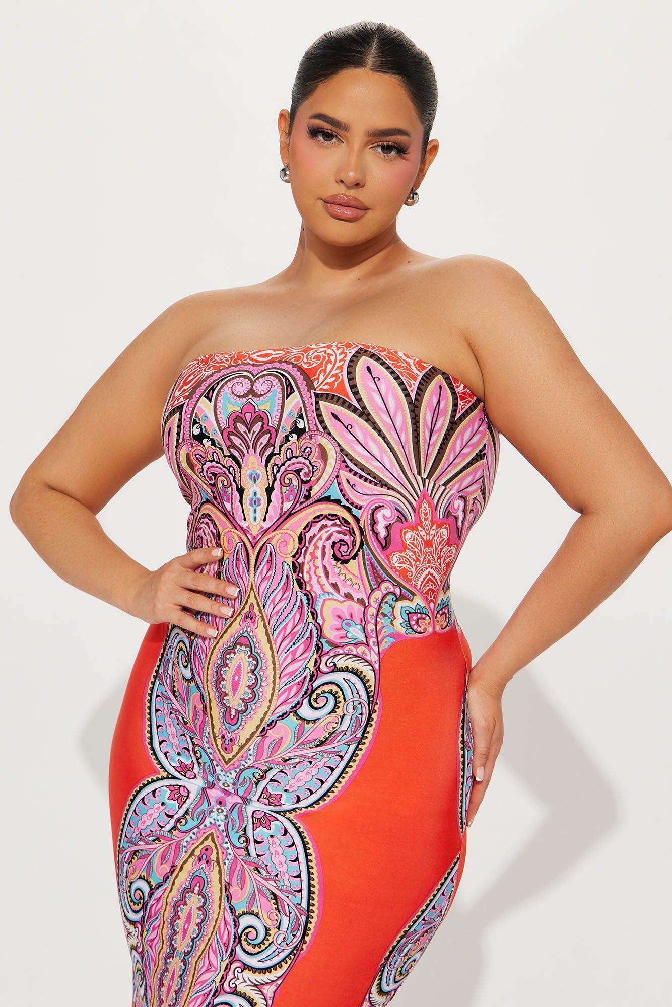 Kelilah Maxi Dress - Orange/combo sold by Fashion Nova product image thumbnail 5