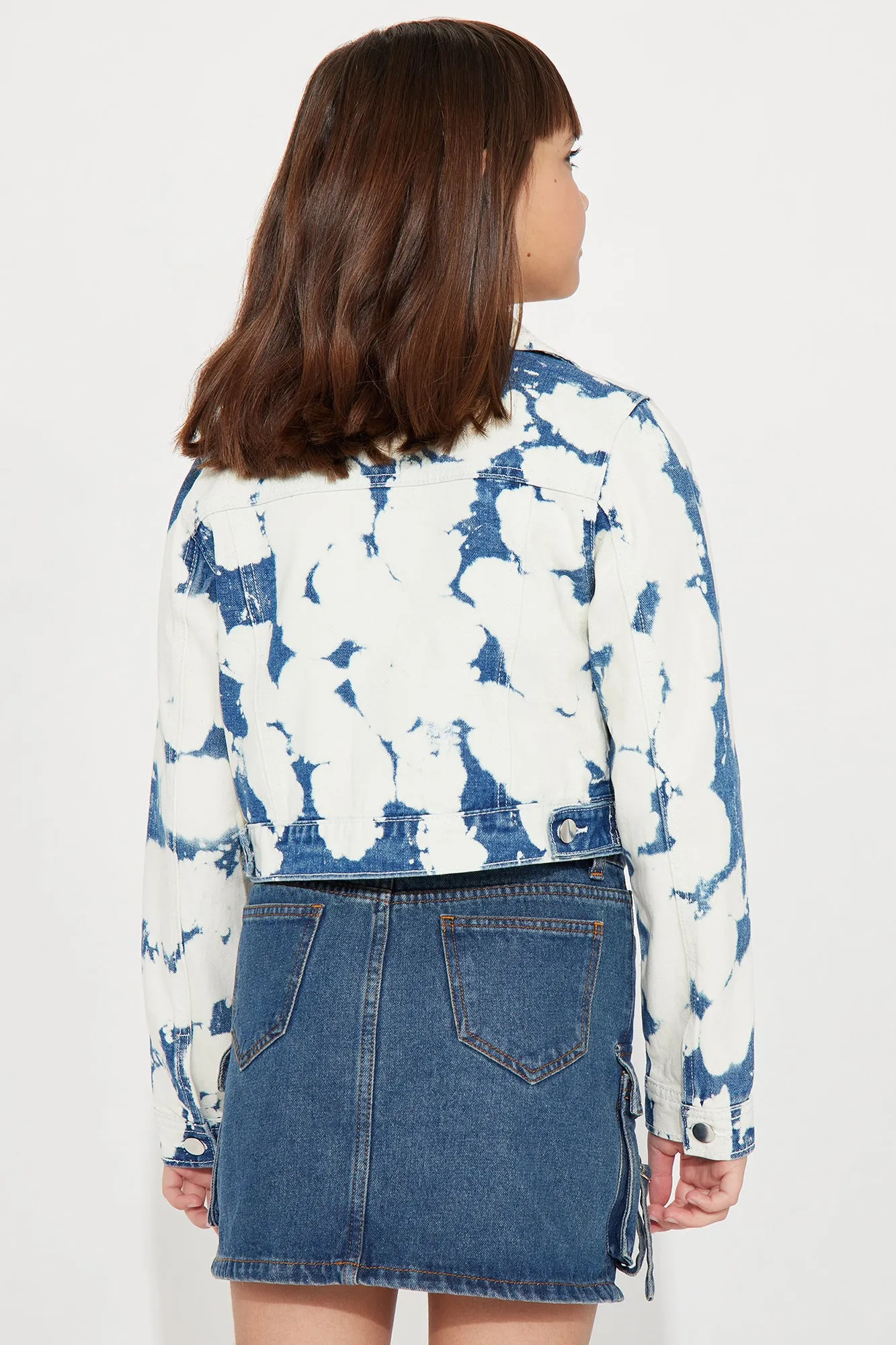 Mini Higher Self Tie Dye Denim Jacket - Blue/combo sold by Fashion Nova product image thumbnail 4