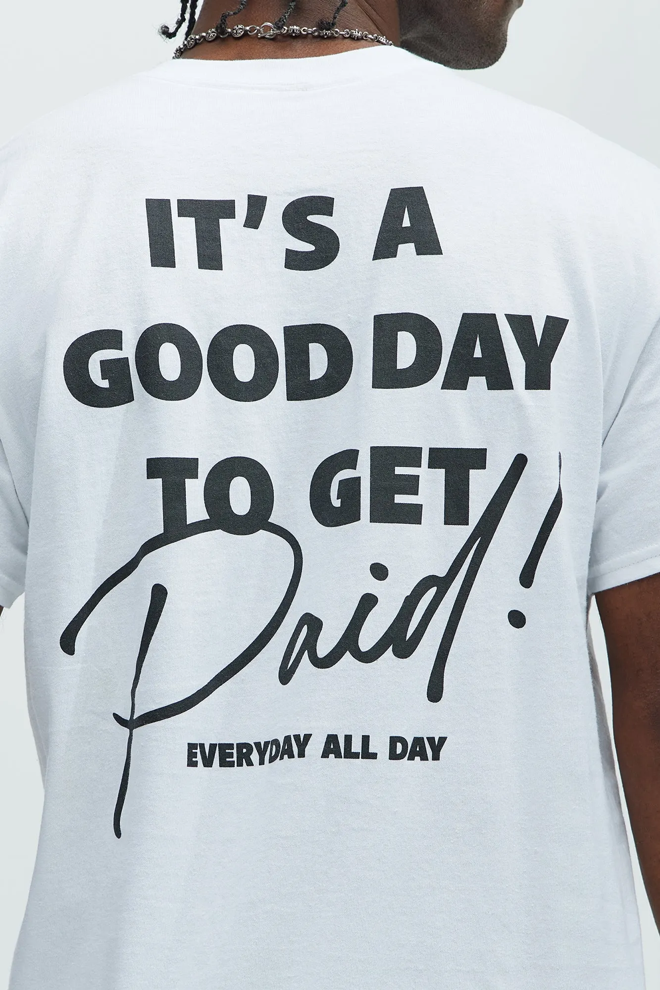 Pay Day Short Sleeve Tee - White sold by Fashion Nova product image thumbnail 2